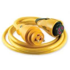 MARINCO Electrical Cord Sets 12' EEL ShorePower Cordset, 30A 125V, Yellow