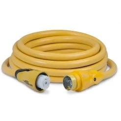 MARINCO Electrical Cord Sets 25' EEL 4 Conductor ShorePower Cordset, 50A 125/250V, Yellow