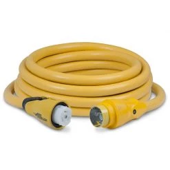 MARINCO Electrical Cord Sets 25' EEL 3 Conductor ShorePower Cordset, 50A 125V, Yellow