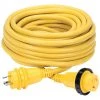 MARINCO Electrical Cord Sets 50' Economy ShorePower Cordset, 30A 125V, Yellow