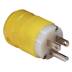 MARINCO Adapters, Plugs & Outlets Nylon Male Plug, 15A 125V, Yellow