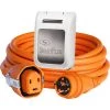 SMARTPLUG Electrical Cord Sets 50' Dual Configuration Cordset & White Nonmetallic Inlet, 30A, Orange