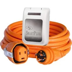 SMARTPLUG Electrical Cord Sets 50' Dual Configuration Cordset & White Nonmetallic Inlet, 30A, Orange