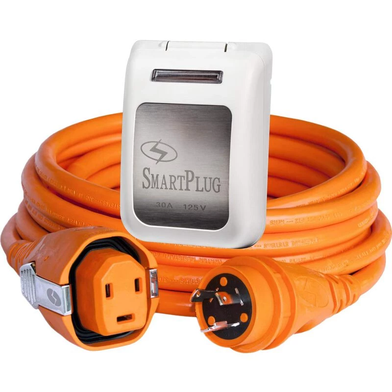 SMARTPLUG Electrical Cord Sets 50' Dual Configuration Cordset & White Nonmetallic Inlet, 30A, Orange 1 SMARTPLUG Electrical Cord Sets 50' Dual Configuration Cordset & White Nonmetallic Inlet, 30A, Orange