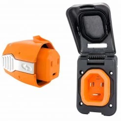 SMARTPLUG Adapters, Plugs & Outlets Combo Inlet & Connector, 30A 125V, Black