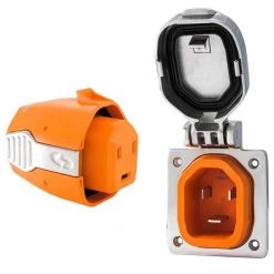 SMARTPLUG Adapters, Plugs & Outlets Combo Inlet & Connector, 30A 125V, Stainless Steel