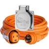 SMARTPLUG Electrical Cord Sets 50' Dual Configuration Cordset & Stainless Steel Inlet, 30A, Orange