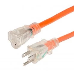 MARINCO Electrical Cord Sets 25' Lighted Extension Cord, 15A, 16/3 AWG, Orange