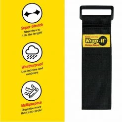 WRAP-IT STORAGE Cord Holders & Covers 12" Super-Stretch Storage Straps, 4-Pack -Outlet Marine Shore Power Store 19778810 3 1500.21102019113141