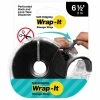 WRAP-IT STORAGE Cord Holders & Covers Self-Gripping Hook And Loop Roll, Black