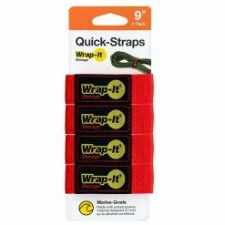 WRAP-IT STORAGE Cord Holders & Covers 9" Quick Strap Cord Organizers, 4-Pack