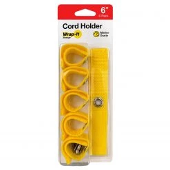 WRAP-IT STORAGE Cord Holders & Covers 6" Dock Cord Organizers, 6-Pack