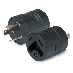 PARK POWER Adapters, Plugs & Outlets Generator Adapter: 30A (125V) Locking Male Plug; 30A (125V) Female Connector