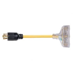 PARK POWER Adapters, Plugs & Outlets 30A Male To (3) 15A Female Generator Pigtail Adapter