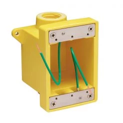 MARINCO Adapters, Plugs & Outlets FD Box, Two 3/4" K.O. Holes, Yellow