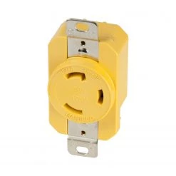 MARINCO Adapters, Plugs & Outlets Locking Receptacle, 30A 125V, Yellow